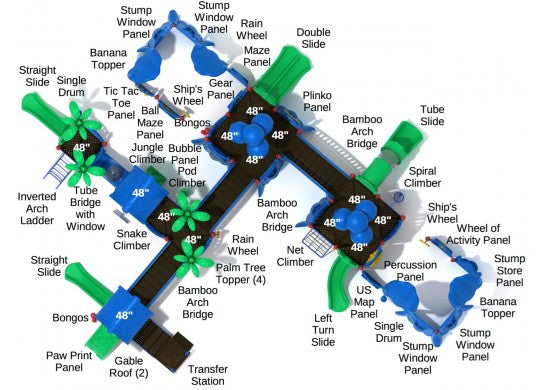 Playground Equipment Amazing Antelope Playground SKU PTH047