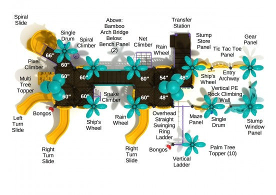 Playground Equipment Slithering Snake Playground SKU PTH049