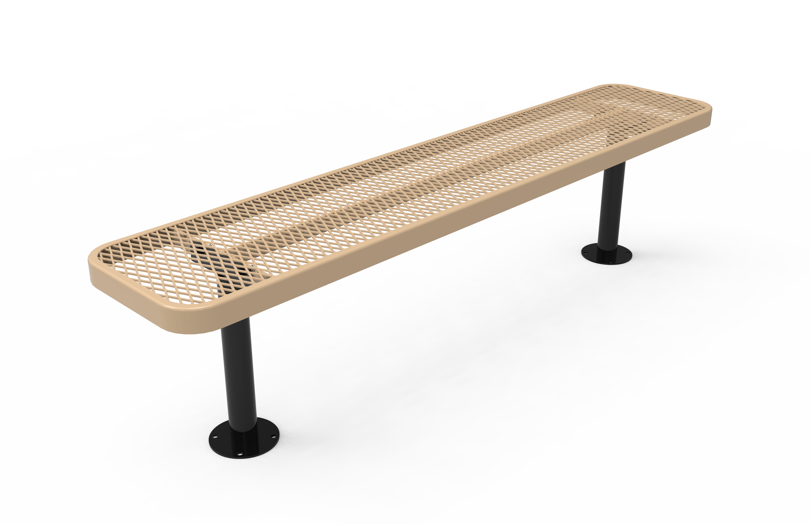 MyTCoat 4' - 8' Players Bench, Expanded Metal, Surface Mount SKU BPY04