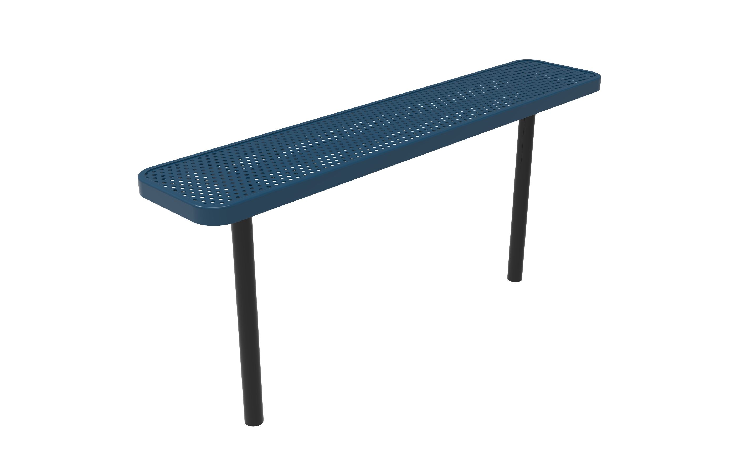 MyTCoat 4' - 8' Players Bench, Punched Steel, Inground Mount SKU BPY04
