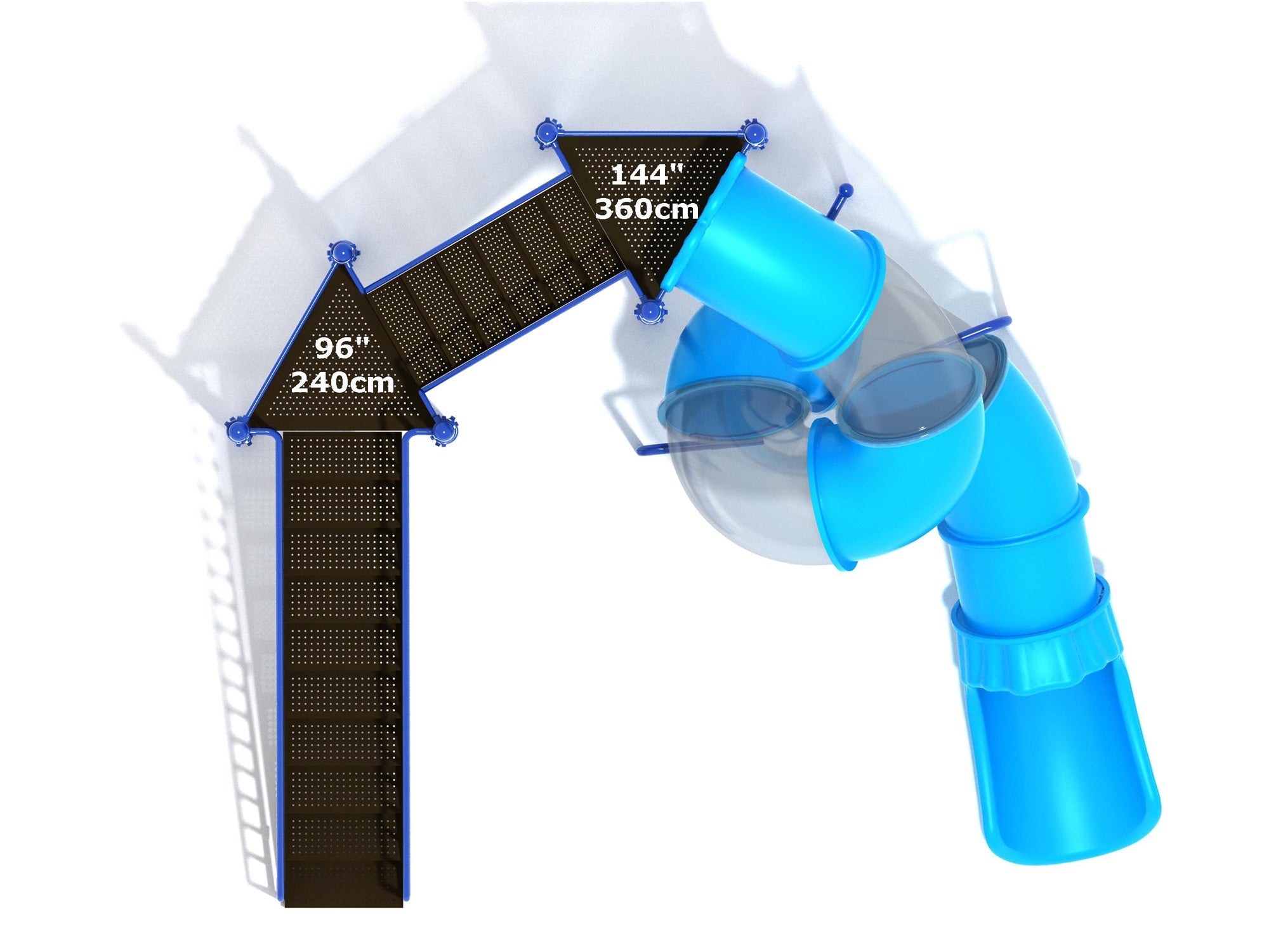 Playground Equipment 12 Foot Spiral Tube Slide SKU PSL034