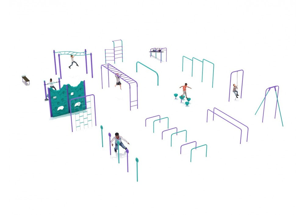 Playground Equipment 16 Piece Premier Kids Gym Course SKU PGC019