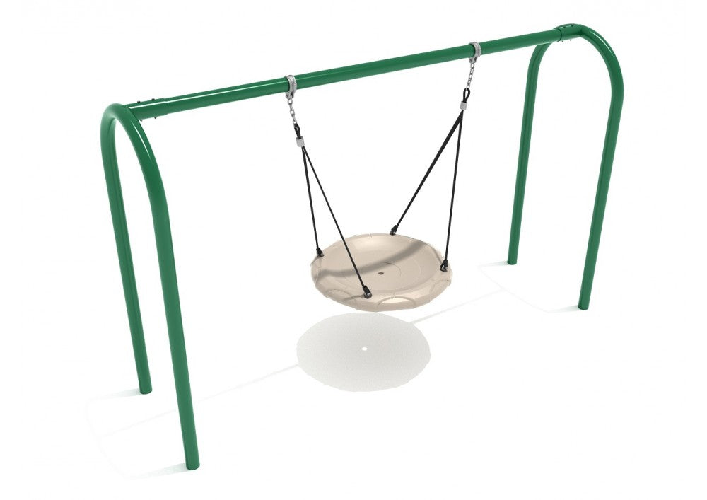 Playground Equipment 7 Feet High Elite Arch Post Nest Swing SKU PSWNT001WS