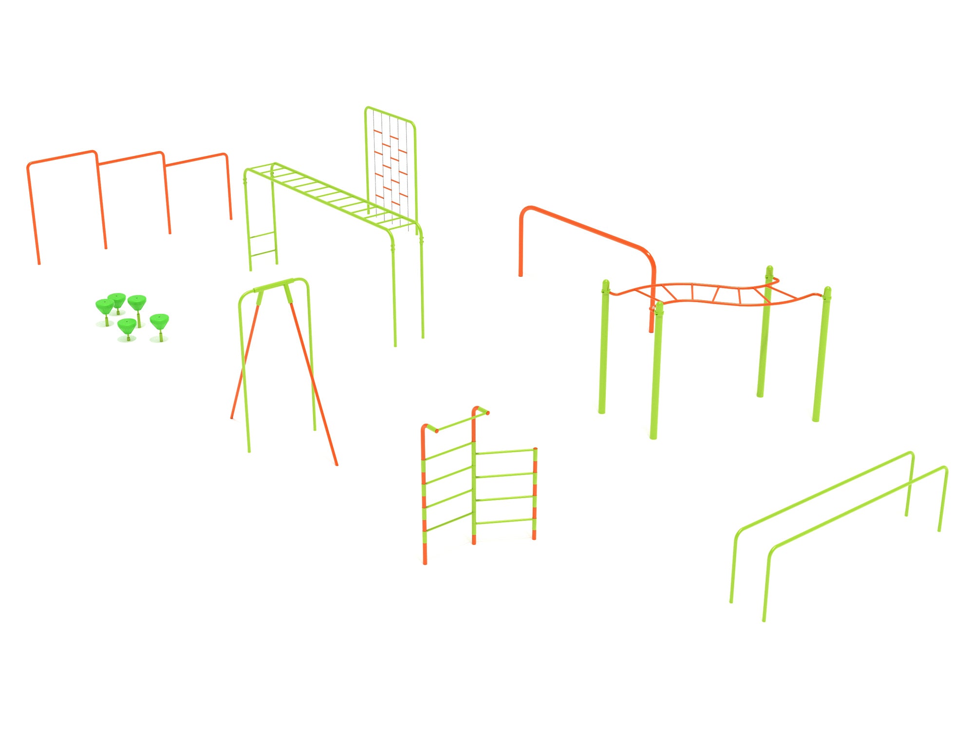 Playground Equipment 9 Piece Advanced Kids Gym Course SKU PGC018