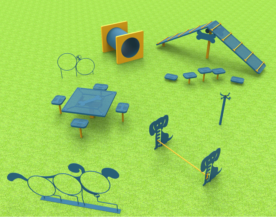 Playground Equipment Large Dog Park Kit SKU DKT03-0-00-000
