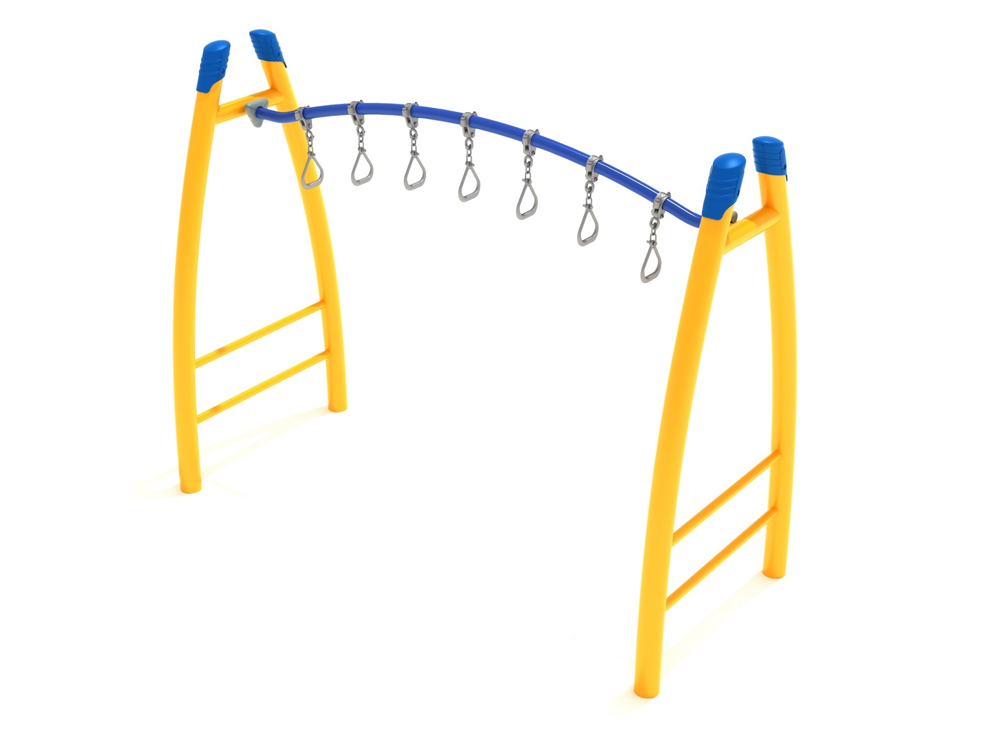 Playground Equipment Curved Post Curved Overhead Swinging Ring Ladder SKU PGS003