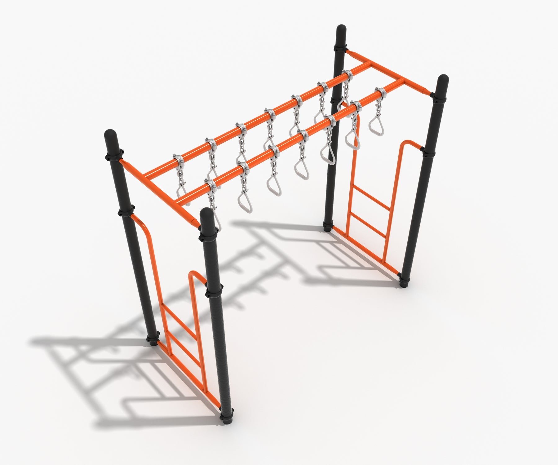Playground Equipment Double Straight Swinging Ring Ladder SKU PTC010