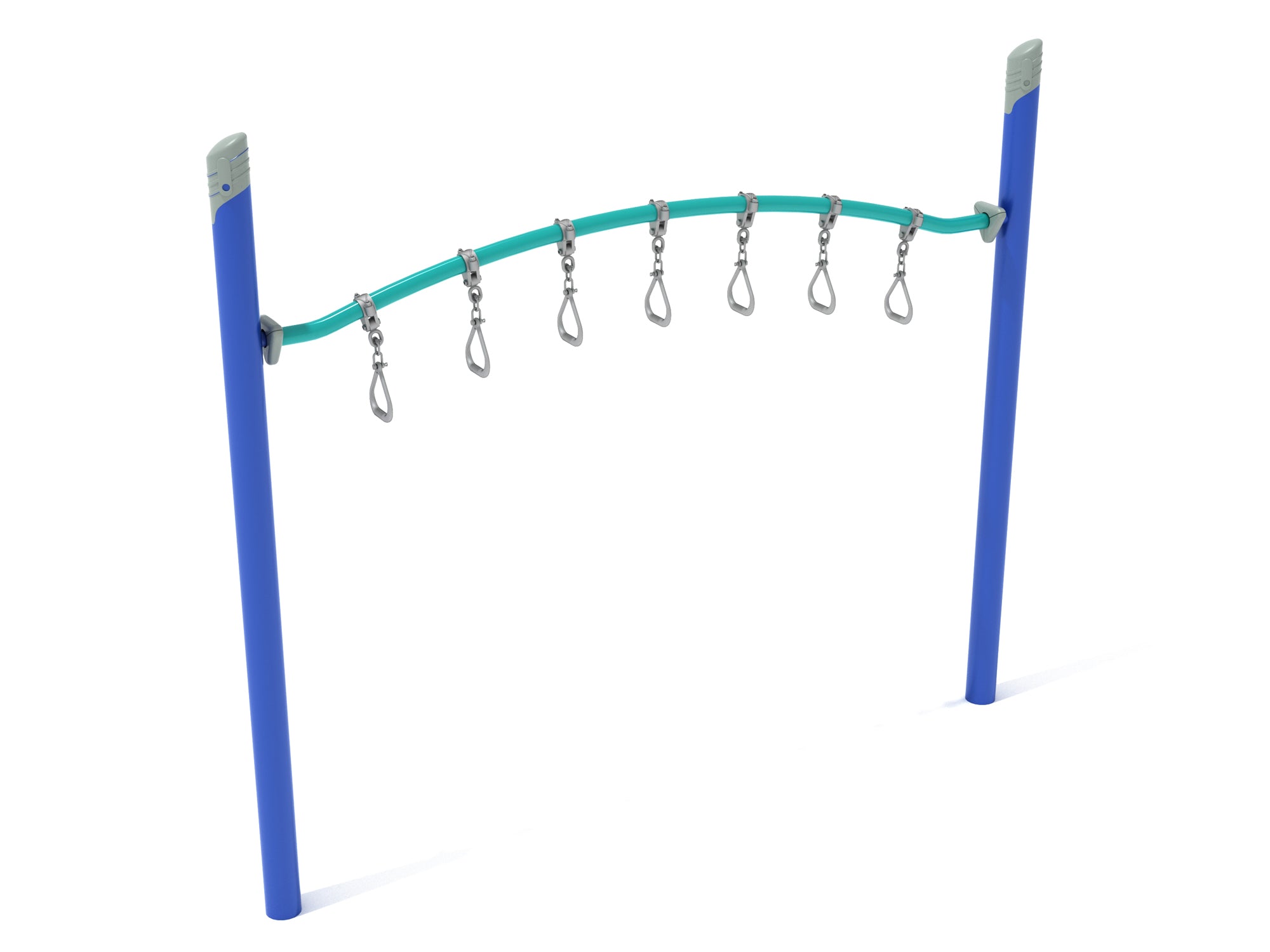 Playground Equipment Single Post Curved Overhead Swinging Ring Ladder SKU PGS023