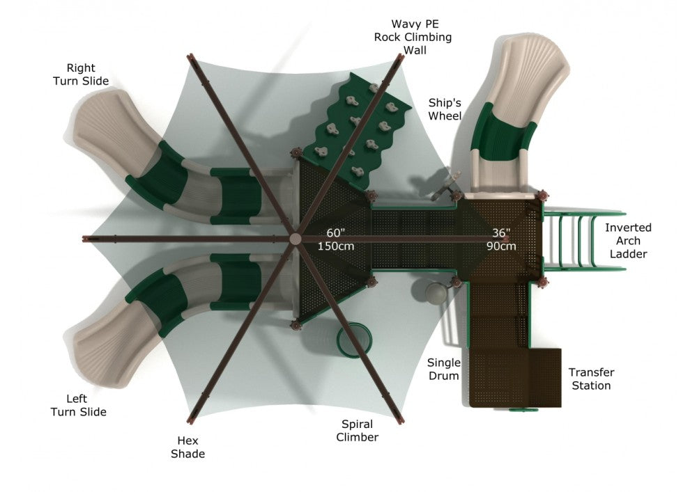 Playground Equipment Freedom Falls Playground SKU PKP034