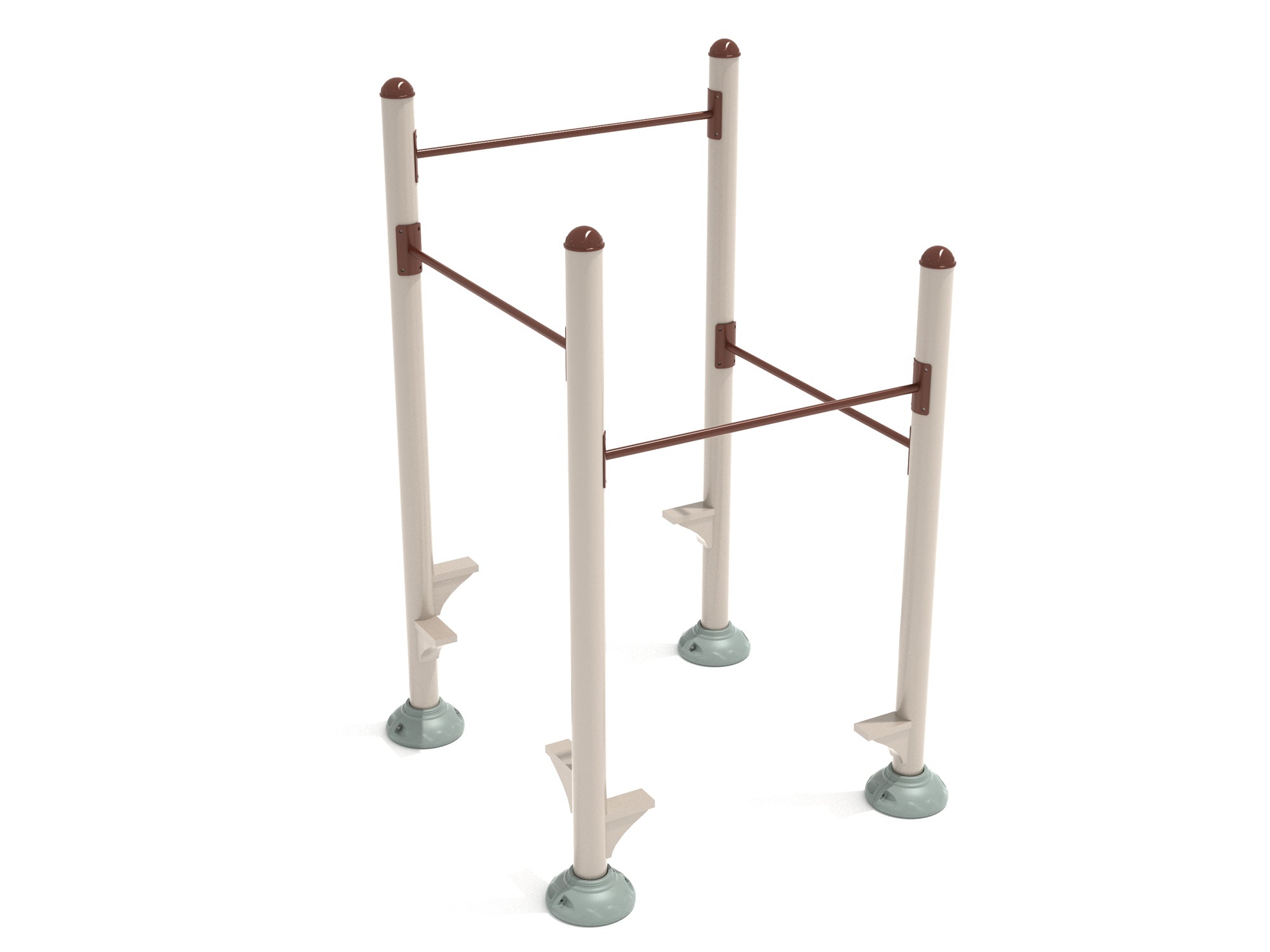 Playground Equipment Inclined Quadruple Station Chin Up Bars SKU PFT069