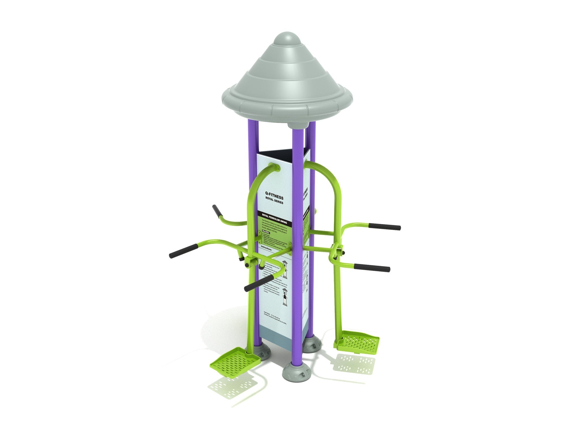 Playground Equipment Royal Triple Station Pendulum Swing SKU PFT040