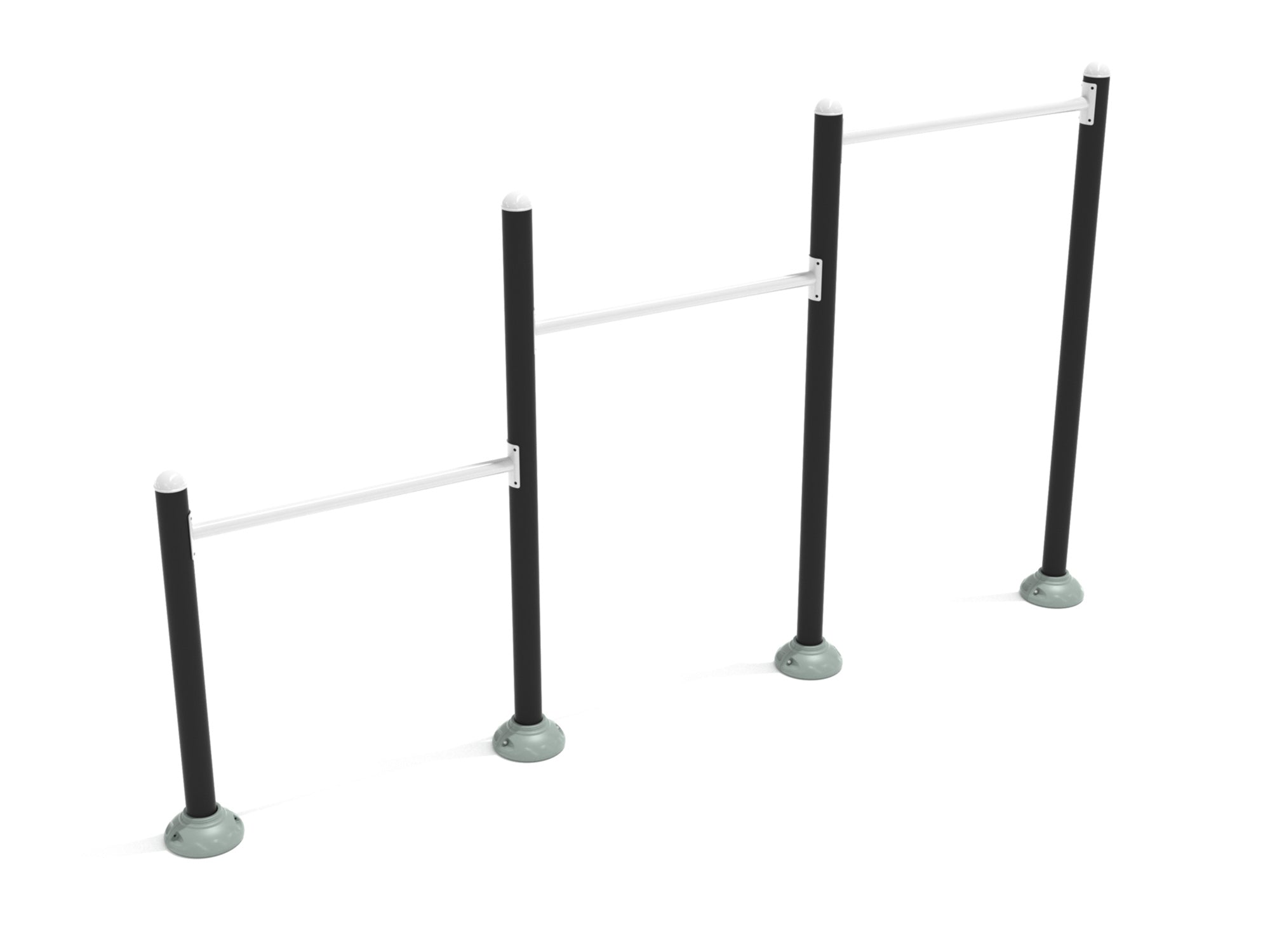 Playground Equipment Triple Station Inclined Chin-Up Bars SKU PFT046