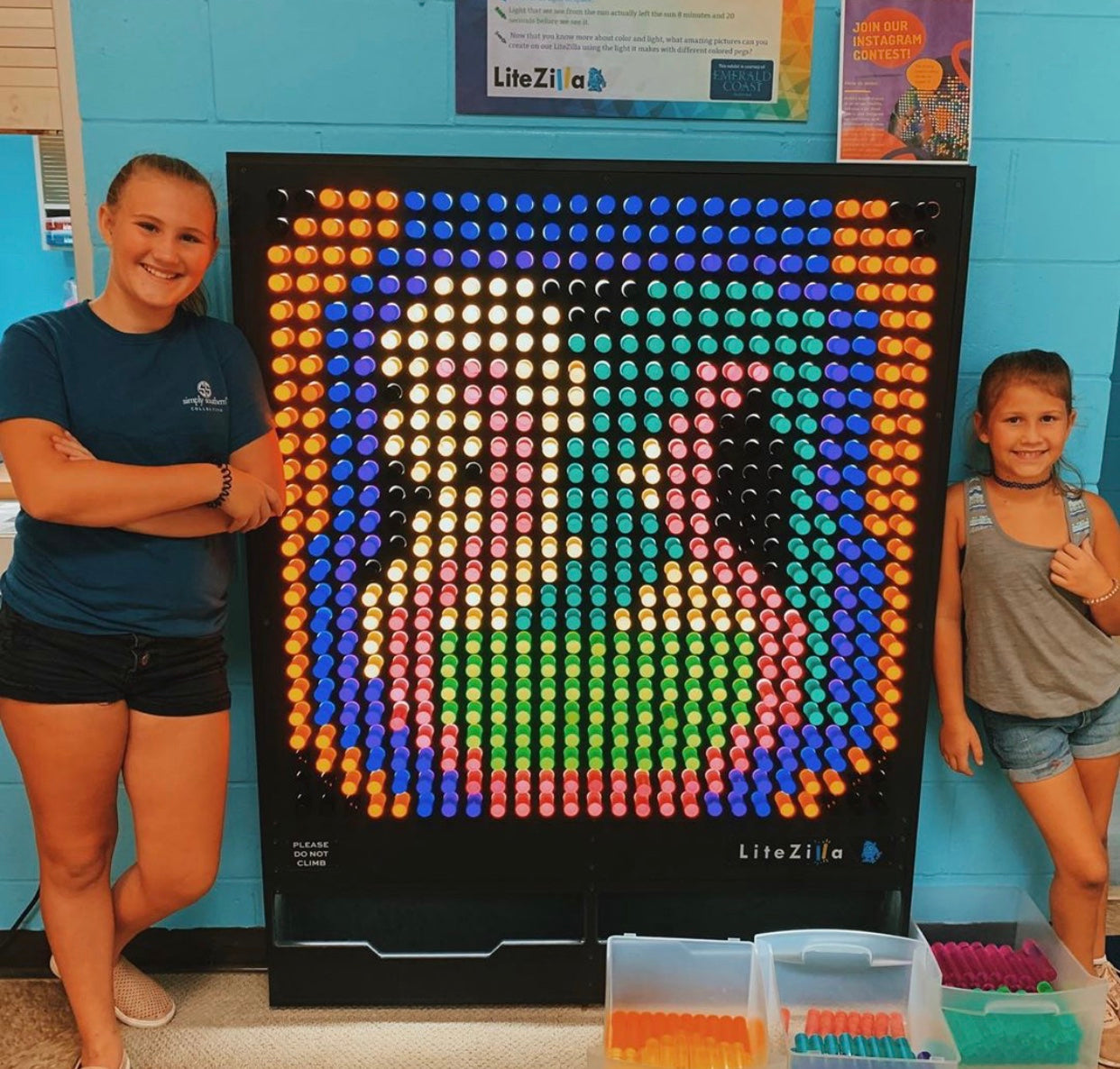 LiteZilla Giant Lite Brite, Interactive Light Wall Canvas