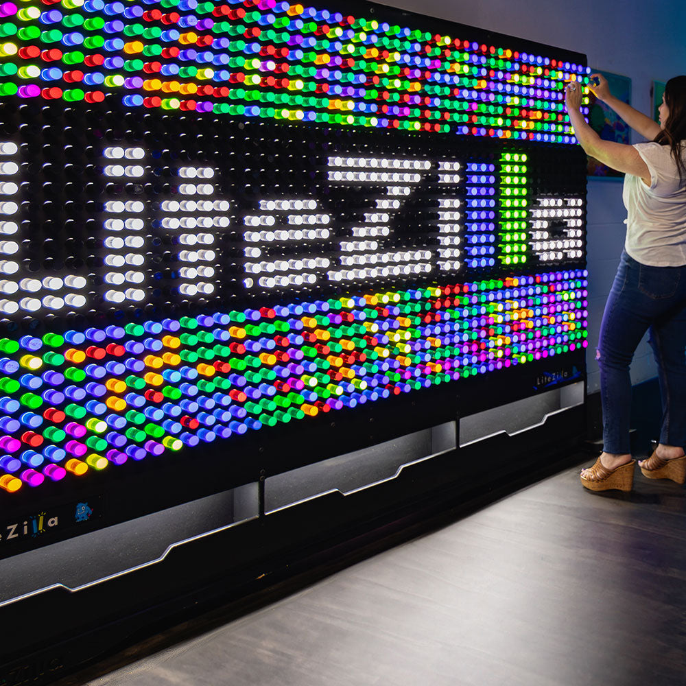 LiteZilla Giant Lite Brite, Interactive Light Wall Canvas