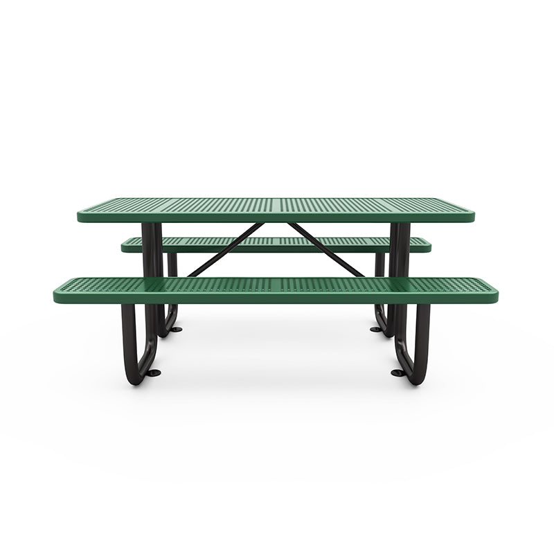 Wisdom 6 Foot Expanded Steel Picnic Table SKU QSSAP-21001-110