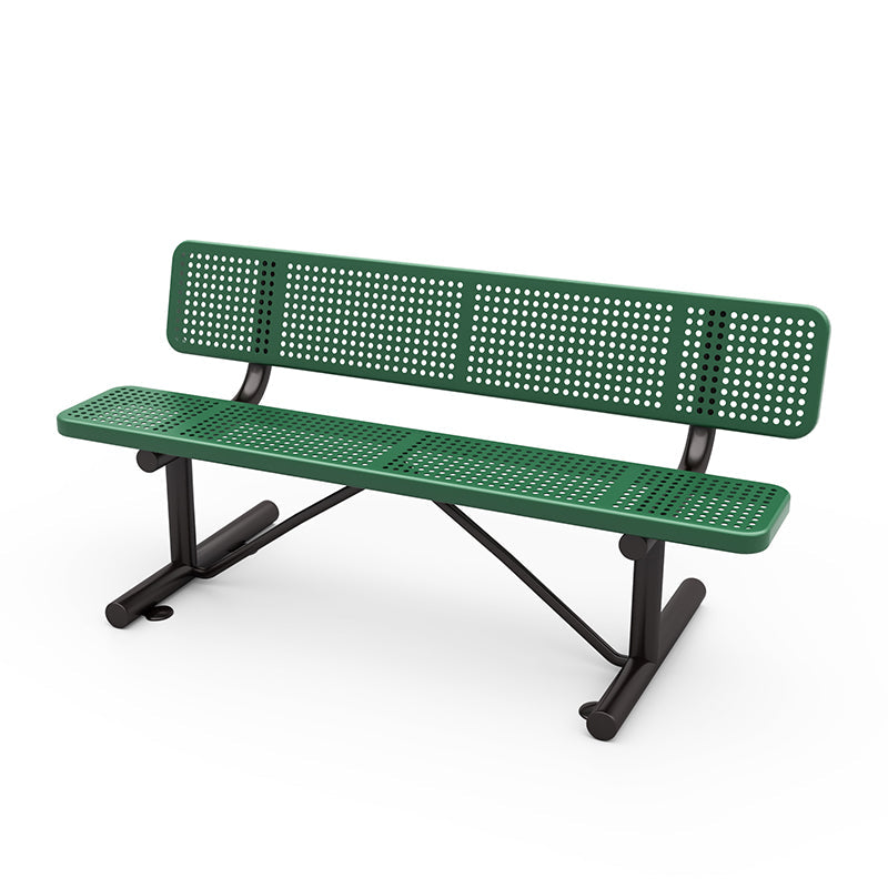 Wisdom Expanded Steel 6 Foot Park Bench SKU QSSAP-21002-110