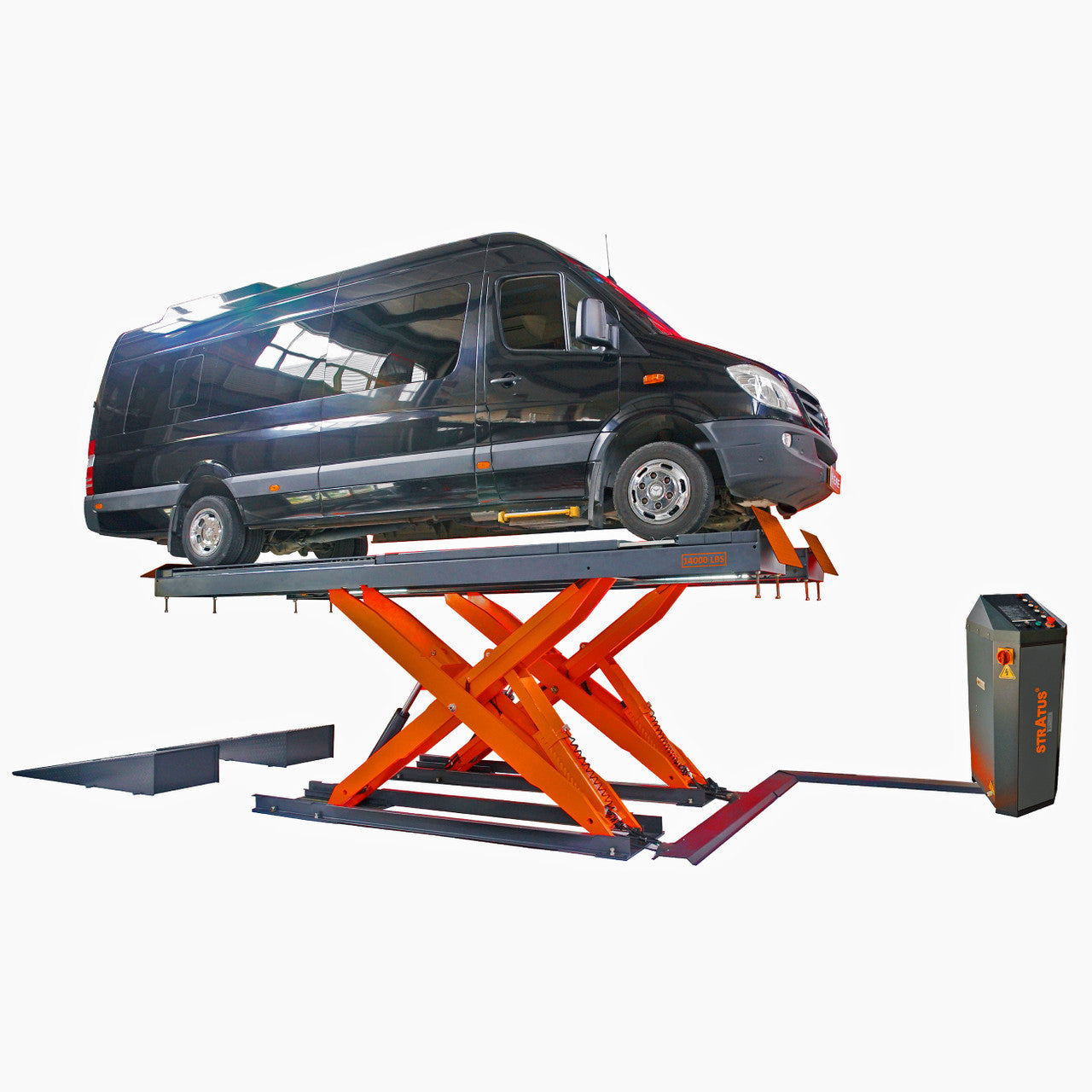 Stratus Commercial Grade 11000 lbs Alignment Scissor Car Lift w/ 2 Bridge Jacks, 220V SKU SAE-FS11AP