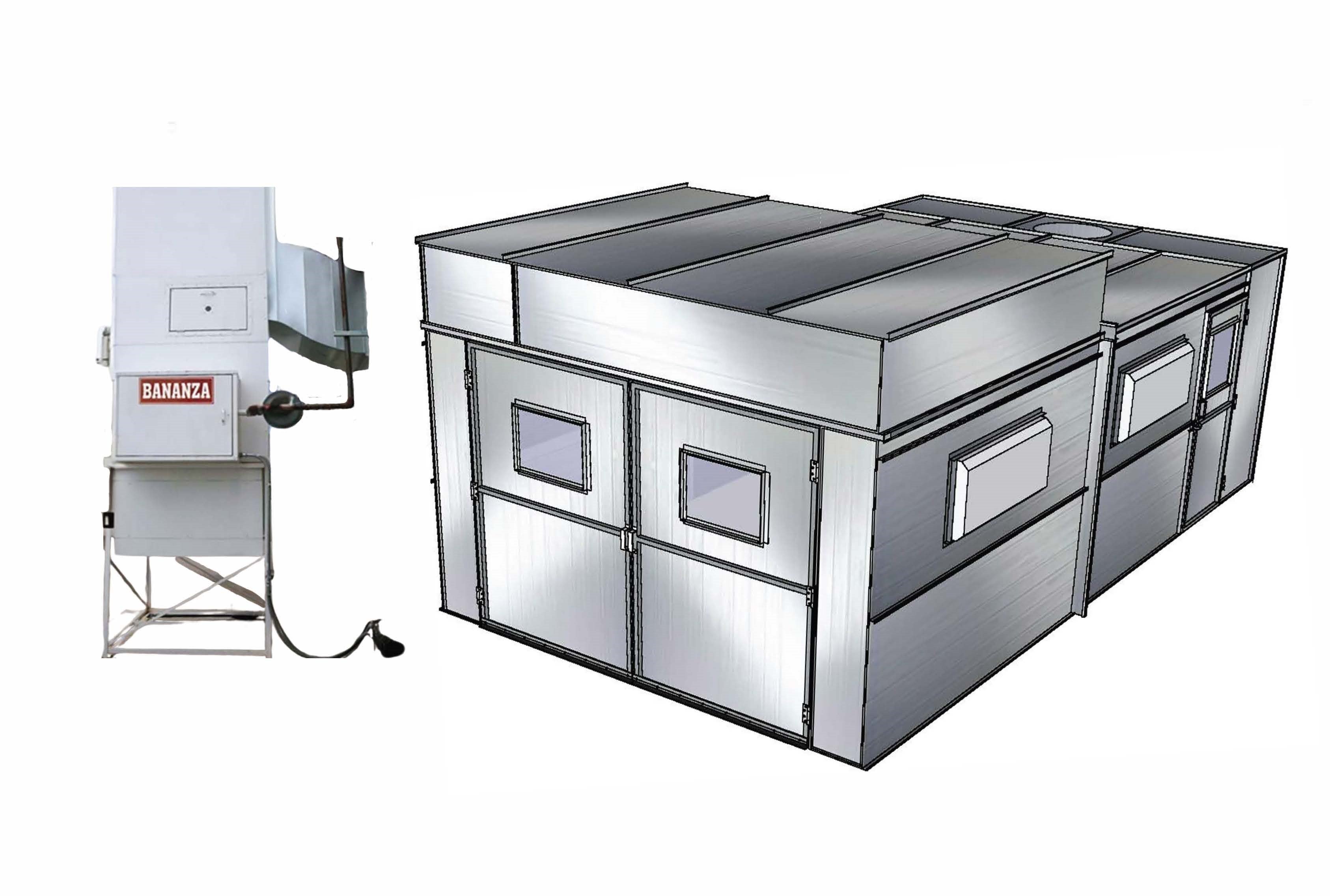 Merchant 1 Manufacturing Economy Semi-Down Booth Heated SKU PBSD131023-EHB