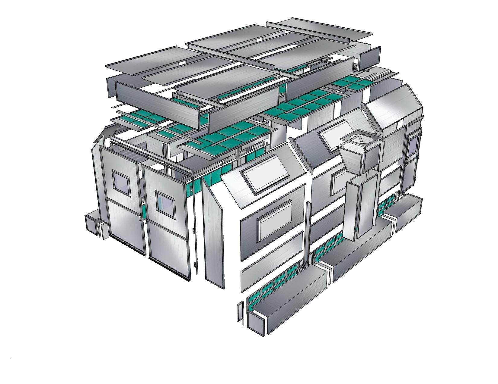 Merchant 1 Manufacturing Side Down Draft Paint Booth Air Intake Box SKU PBSDD181126B