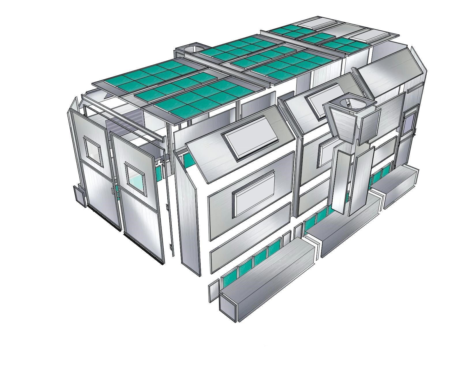 Merchant 1 Manufacturing Side Down Draft Paint Booth SKU PBSDD18926FT