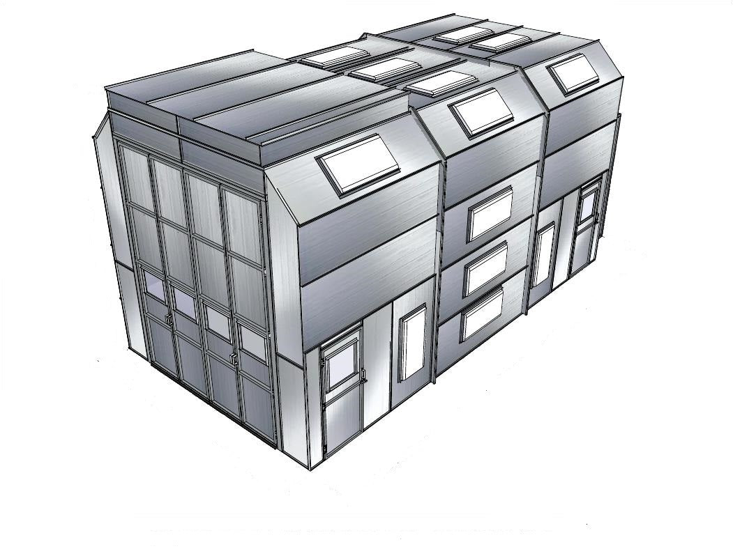 Merchant 1 Manufacturing Truck Side Down Draft Paint Booths SKU PBSDD161760