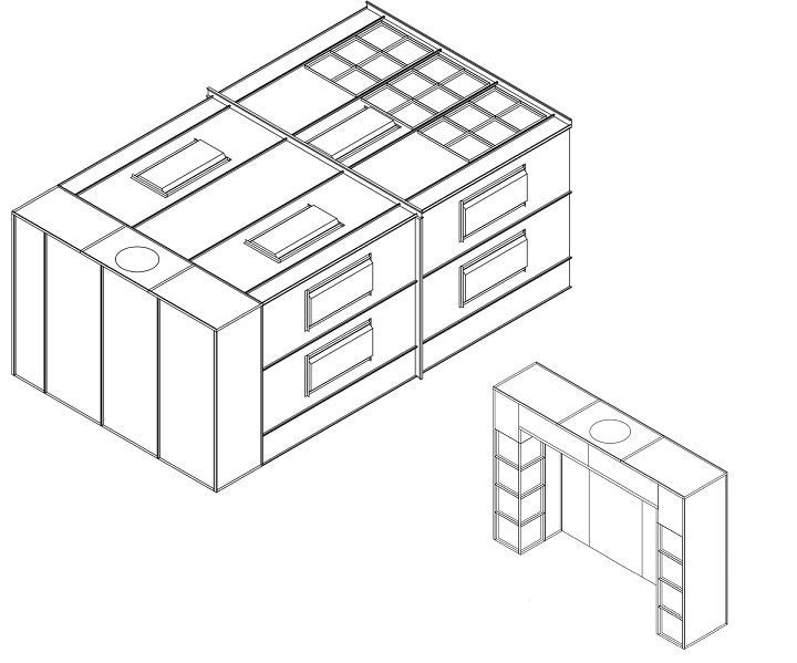 Merchant 1 Manufacturing Semi Down Paint Booth SKU PBSD13823FT