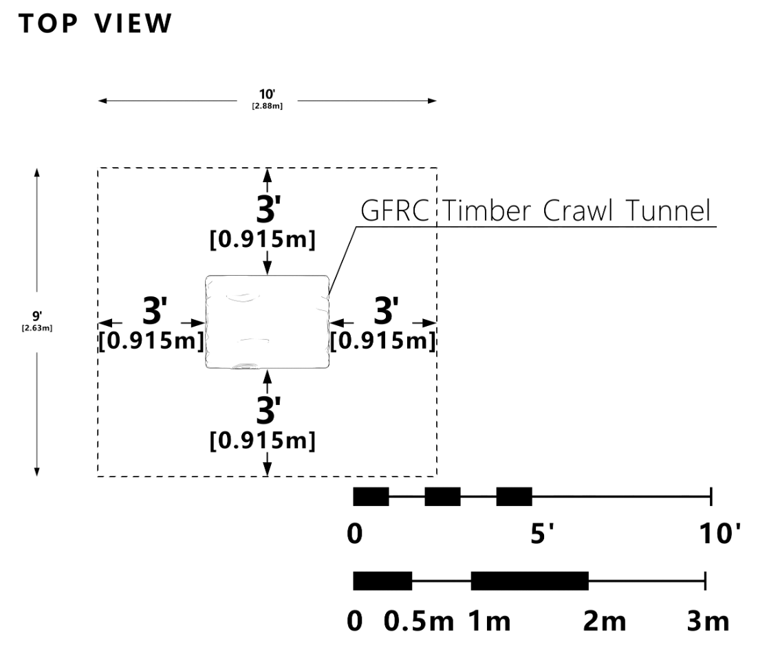 Wisdom GFRC Timber Crawl Tunnel SKU QS72-22001