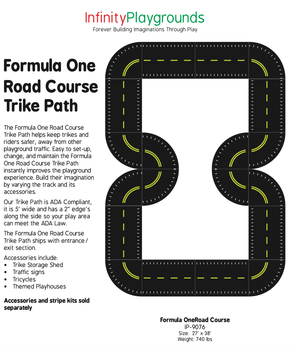 Infinity Playgrounds Trike Path SKU IP-9076