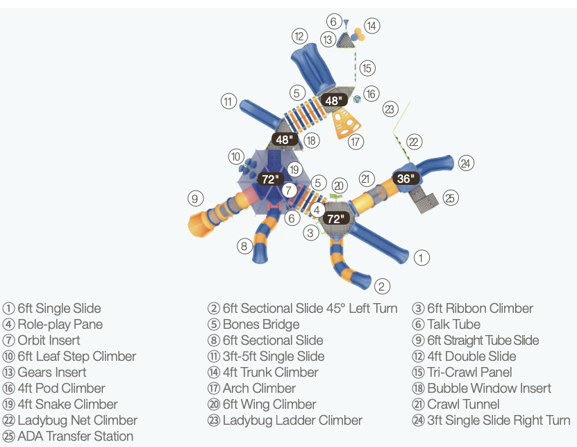 World Klass Play Bone Bridge Rapids Playground SKU WKP35-0025