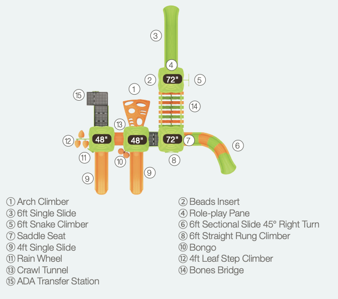 World Klass Play Arch Glider Playground SKU WKP35-0006