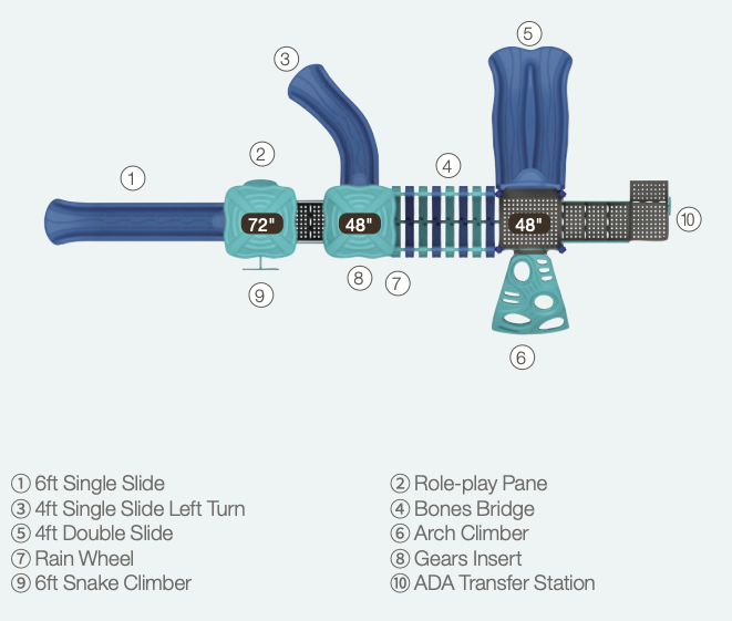 World Klass Play Rush & Glide Playground SKU WKP35-0015