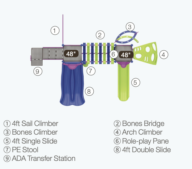 World Klass Play Blue Water Cove Playground SKU WKP35-0030