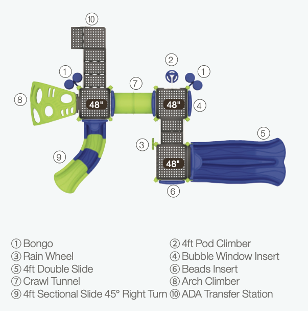 World Klass Play Cedar Cascade Playground SKU WKP35-0021