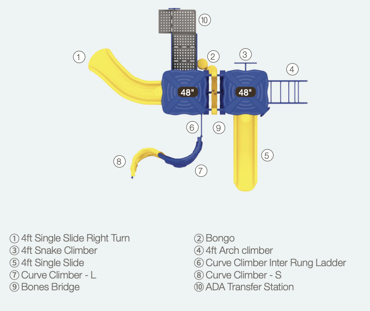 World Klass Play Ridge Warp Playground SKU WKP35-0018