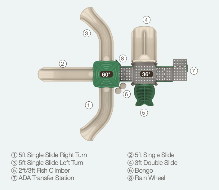 World Klass Play Triad Falls Playground SKU WKP35-0005