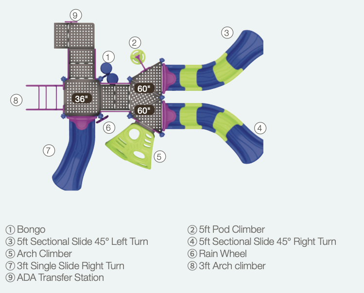 World Klass Play Twin Falls Playground SKU WKP35-0007
