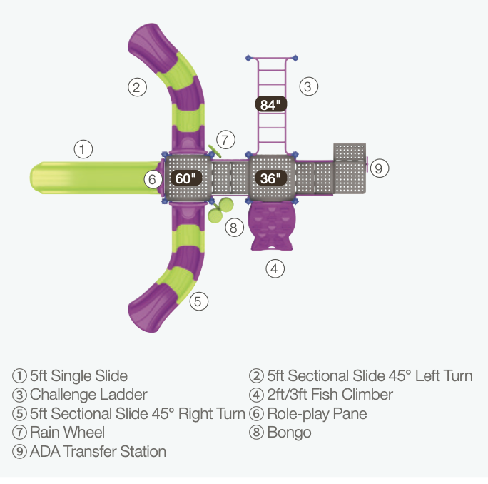 World Klass Play Triton'S Tripod Playground SKU WKP35-0016