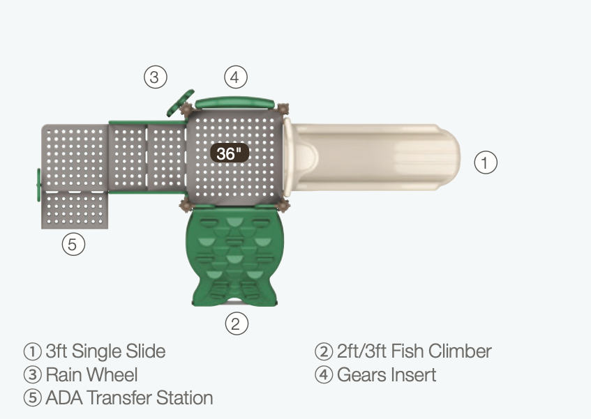 World Klass Play Sprout Slide Playground SKU WKP35-0017