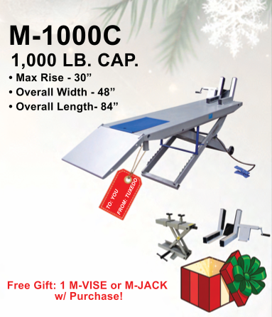 Tuxedo Pneumatic Motorcycle Lift SKU M-1000C