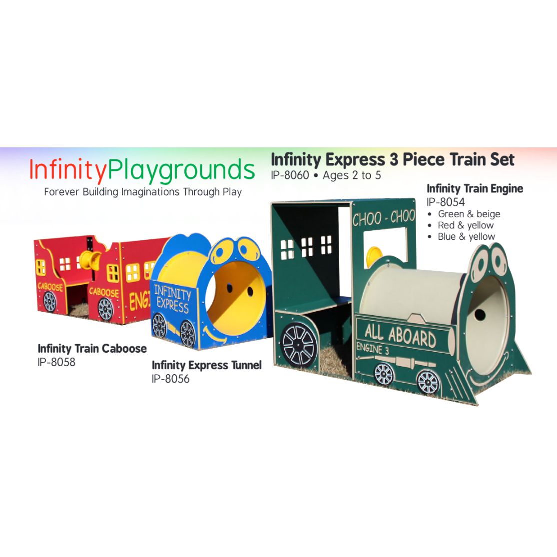 Infinity Playgrounds- Infinity Express Choo Choo Playground Train SKU IP-8054