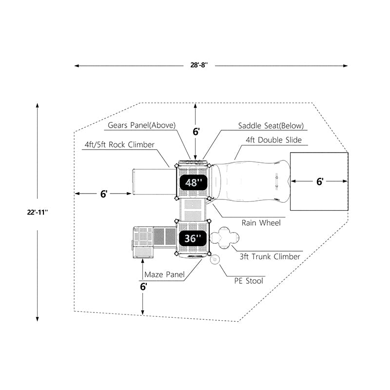 Wisdom Sunny Stack Playground SKU QSWP-350017