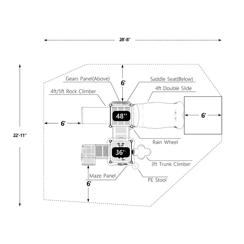 Wisdom Sunny Stack Playground SKU QSWP-350017