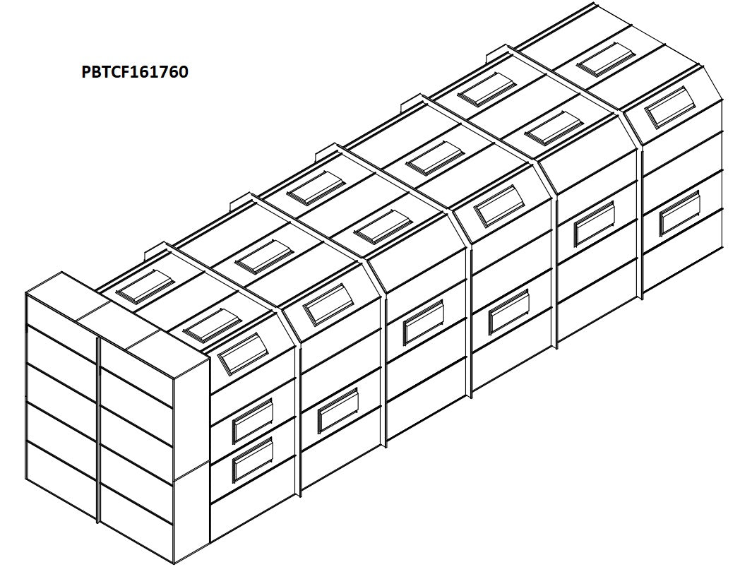 Merchant 1 Manufacturing Truck Cross Flow Paint Booth SKU PBTCF161734