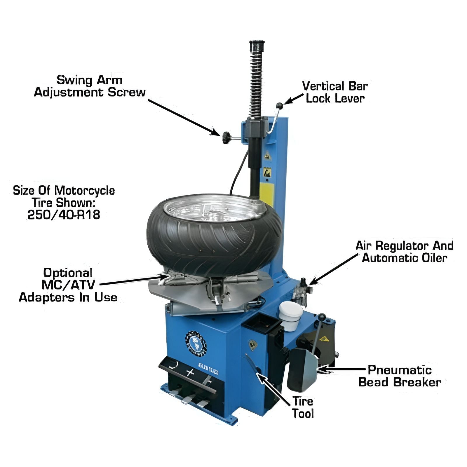 Atlas Tire Changer With WB11 Wheel Balancer Combo SKU ATETCWB-COMBOEC