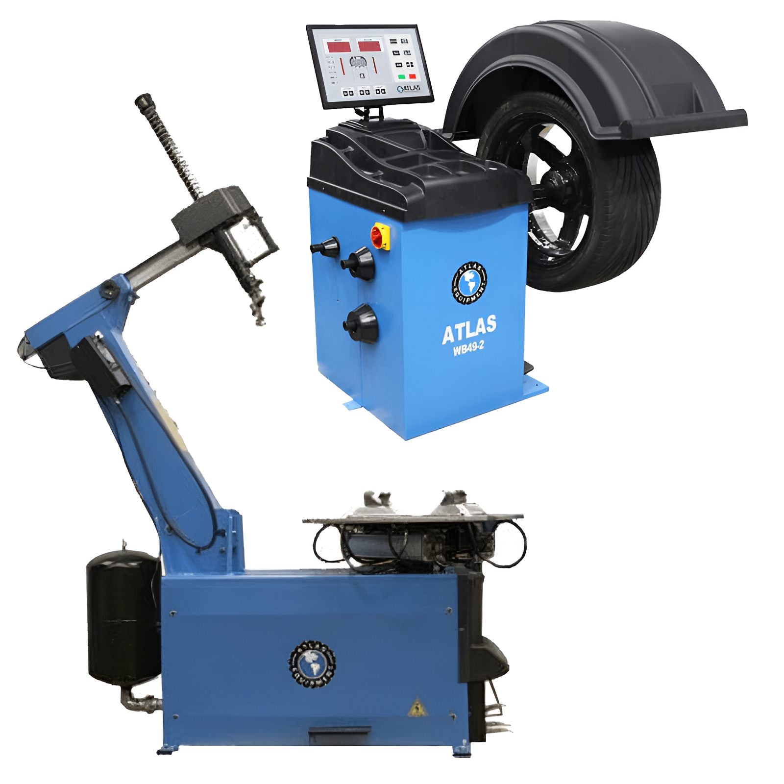 Atlas TC755 Tire Changer w/ WB49-2 Wheel Balancer Combo 3 SKU ATETCWB-COMBO3