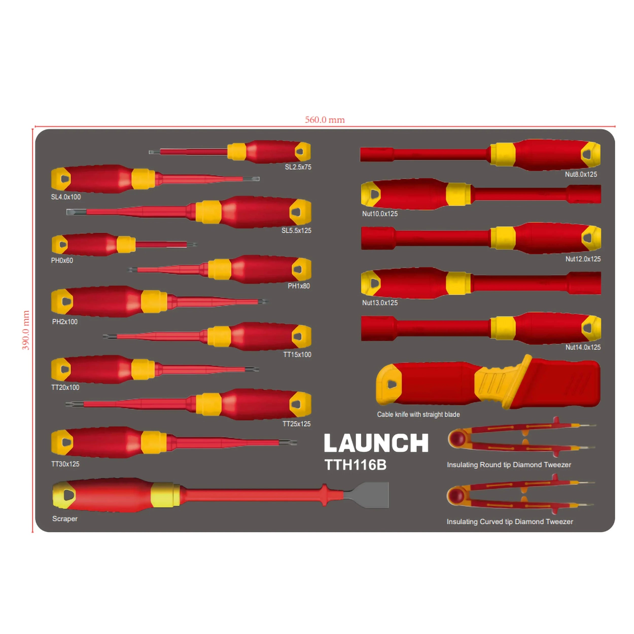 TTH-116 EV Tool Cart 116 Pcs. SKU 704020213