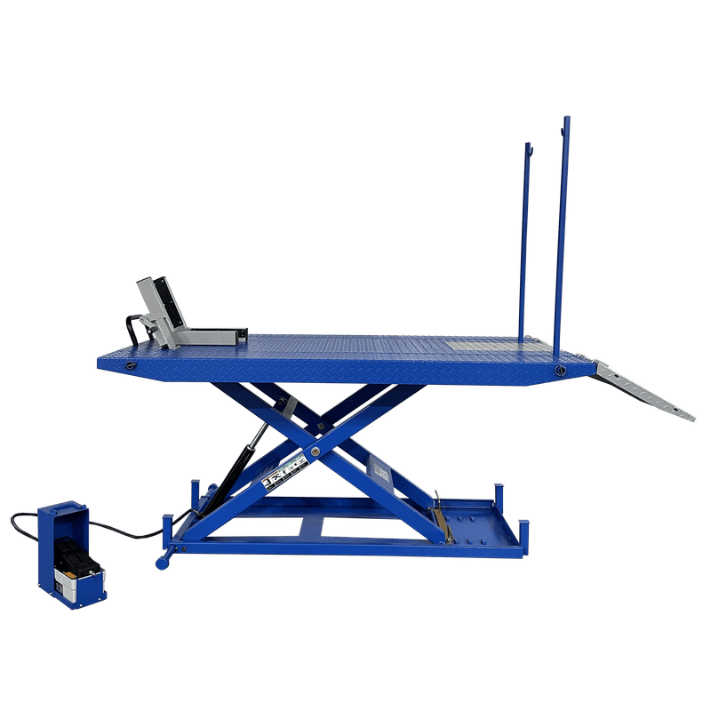 Tuxedo 1,500 lb High Rise Motorcycle Lift Bench w/ Vise, Sides, Balance Bar, Pump SKU M-1500C-HR