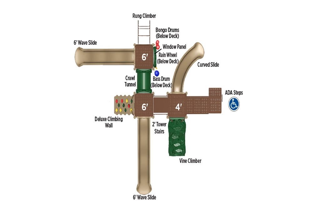 UltraPlay Boulder Point Play System Playground SKU UPLAY-045