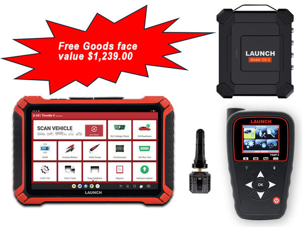 Launch Tech USA X-431 Throttle 5S w/ 4 channel Scope Box SKU 341184002S