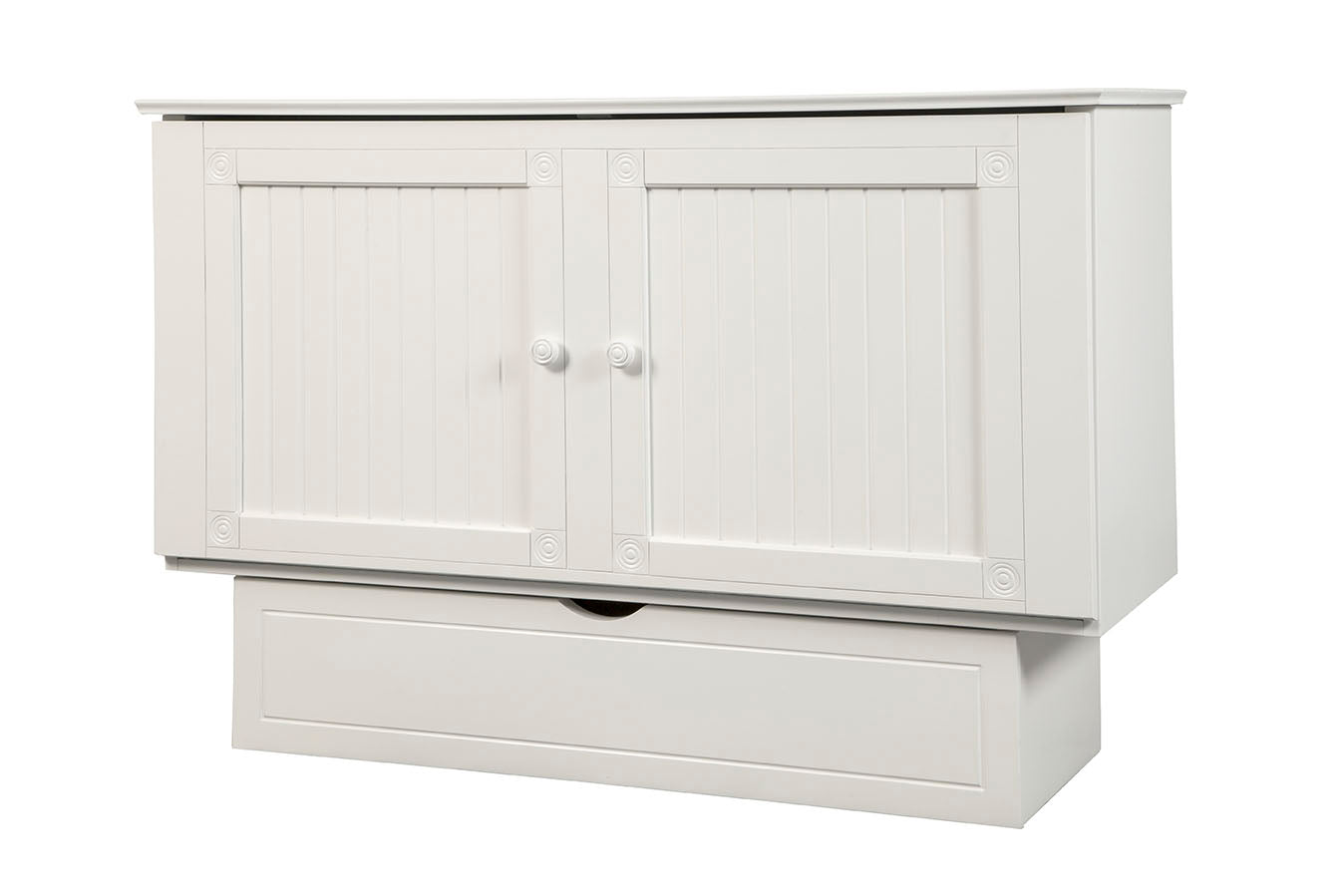 Arason Creden-ZzZ Cottage White Queen Murphy Cabinet Bed SKU 553-10